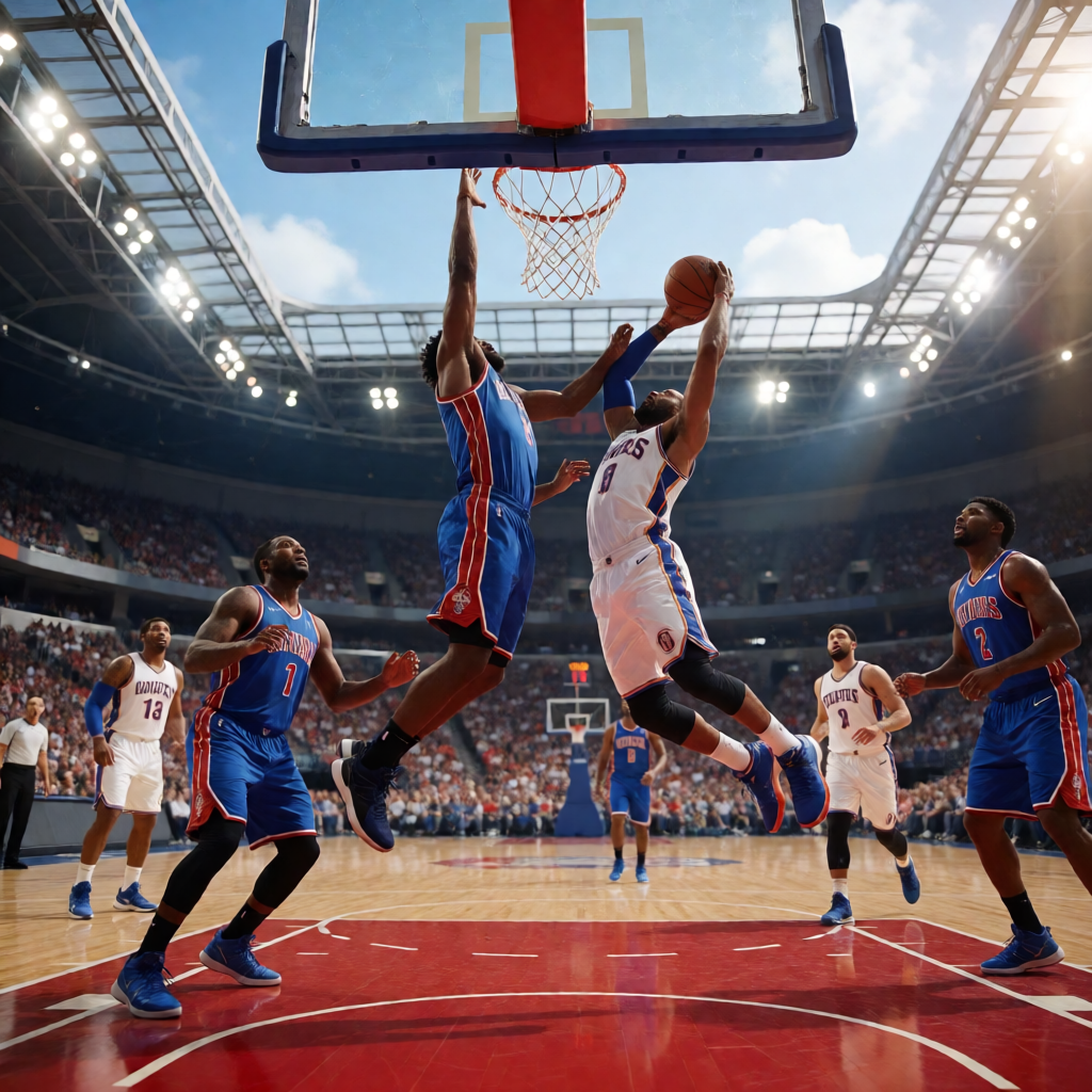 NBA 篮球比赛激烈对抗